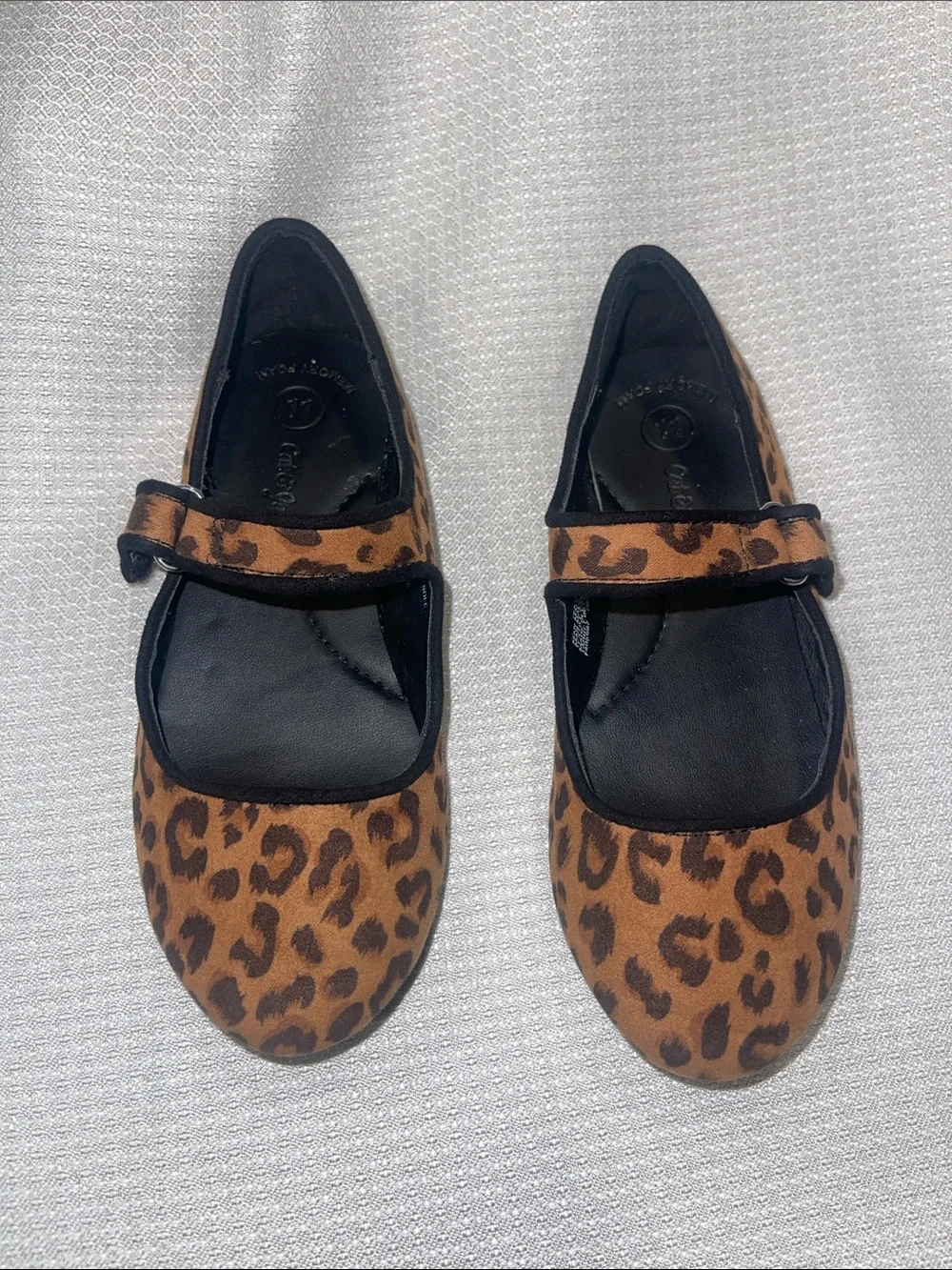 Cat & Jack Leopard Print Mary Jane Shoes - Brown/Black